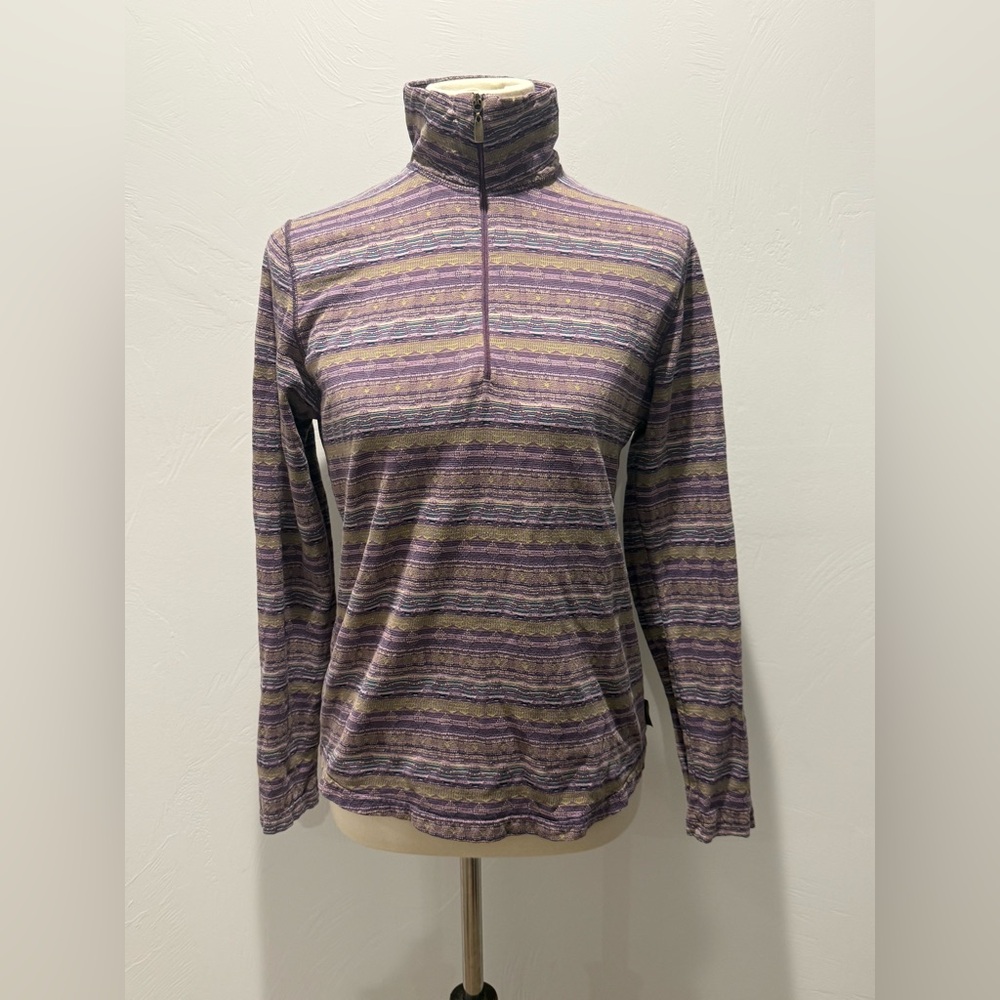 Woolrich 100% Cotton Striped Purple Women's Top